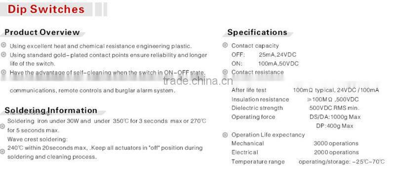 ONPOW DIP SWITCH(DS,DP,DA series)