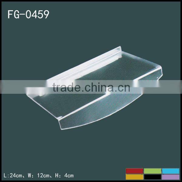 Clear acrylic counter shoe store display racks