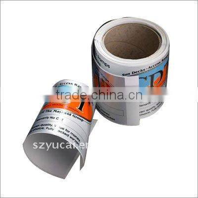 customized waterproof and colorful roll label