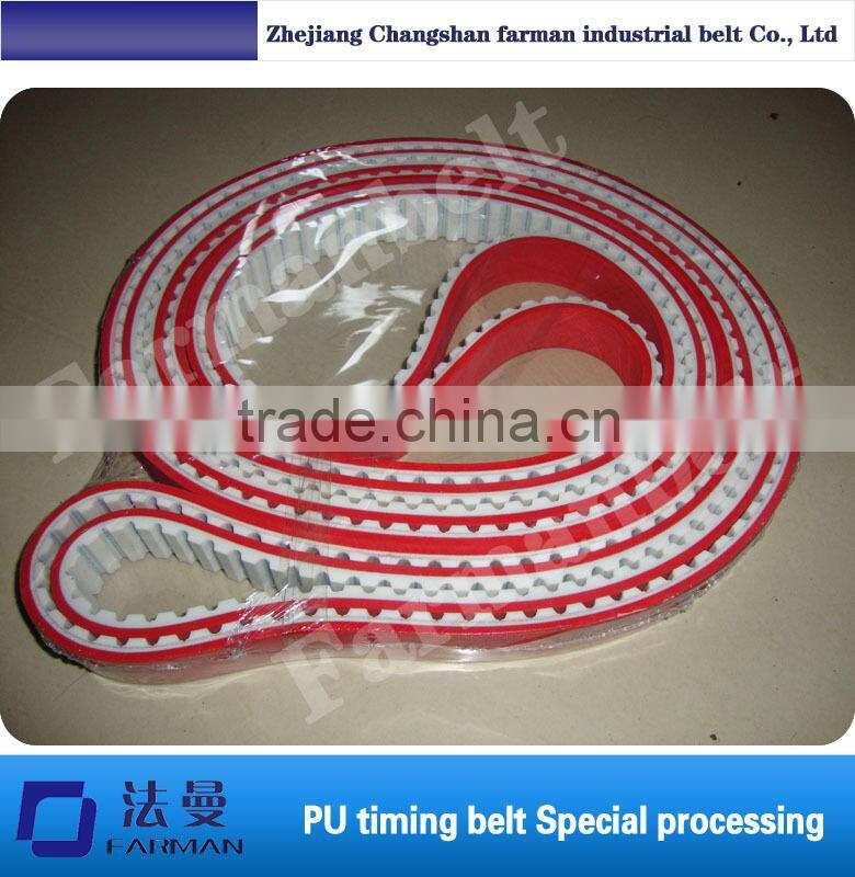 PU endless timing belt with good tension