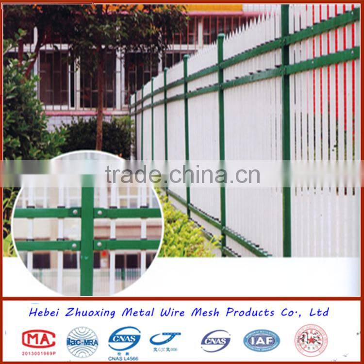 top quality metal fence designs with powder coated zinc steel fence