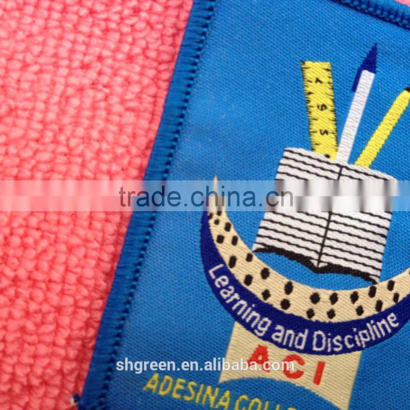 cloth badge,damask woven badge for jersey
