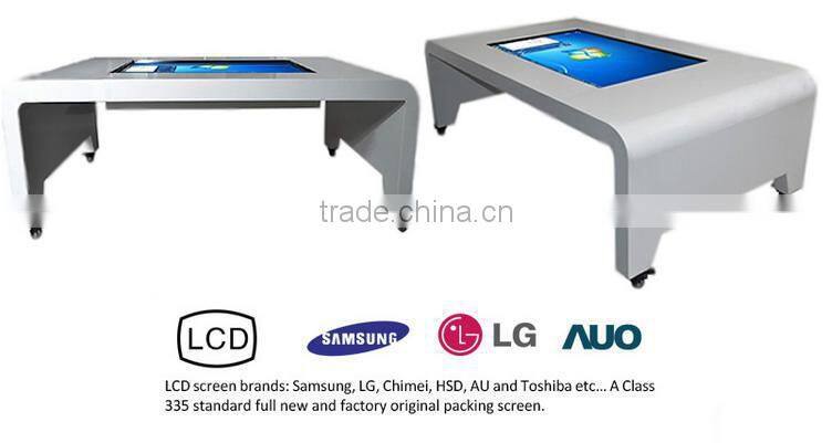 42 inch touch screen coffee table multimedia touchscreen information kiosk, 2014 new model