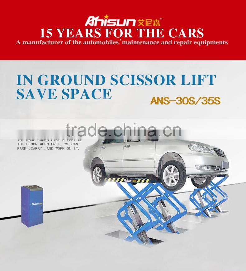 in ground scissor lift platform for cars