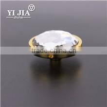 Amethyst Antique Brass Interior Drawer Glass Knob with Metal Base