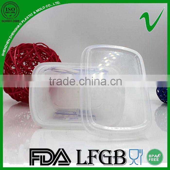 Disposable plastic food container with snap on cap