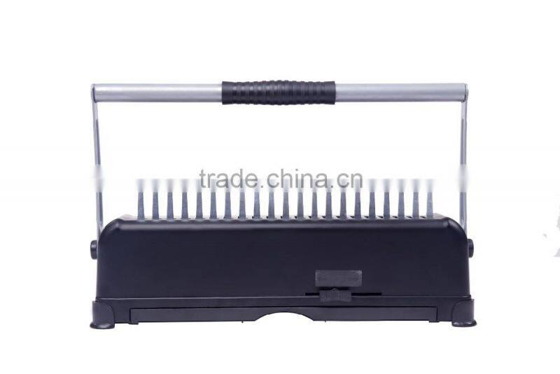 Manual paper hole making and binding machine