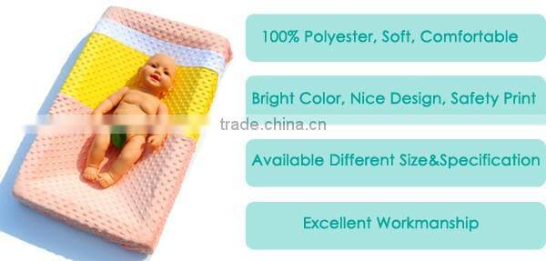 New Sale Polyester Custom Size Personalized Soft Minky Baby Change Mat Cover