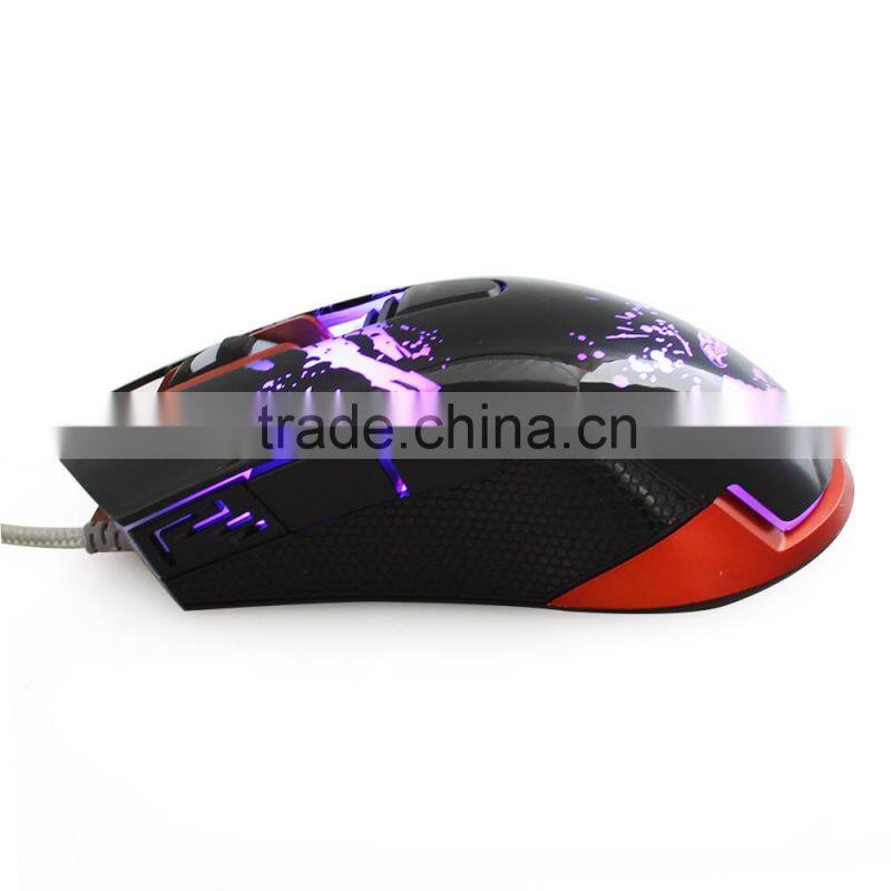 Optical USB Wired Gaming Mouse 7 Button USB LED Light Plug Play