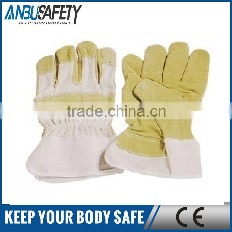 pasted cuff protective equipment oil skin leather glove