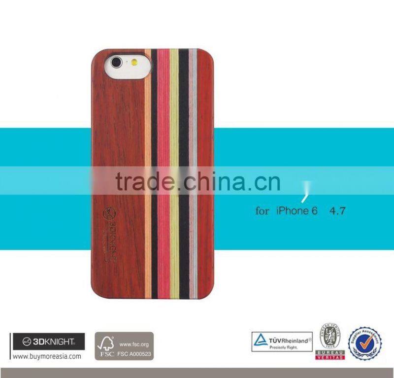 Factory OEM ODM Mix Colored Wood Custom Hard Back Natural Bamboo Cover for iPhone 6, for iPhone 6s Bamboo Case, Bamboo PC Case