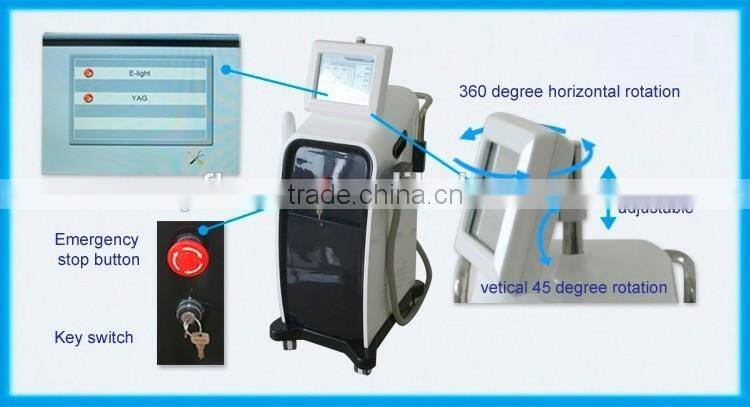 2015 Most popular beauty equipment new style SHR /OPT/AFT IPL+elight+ RF Multifunctional IPL SHR