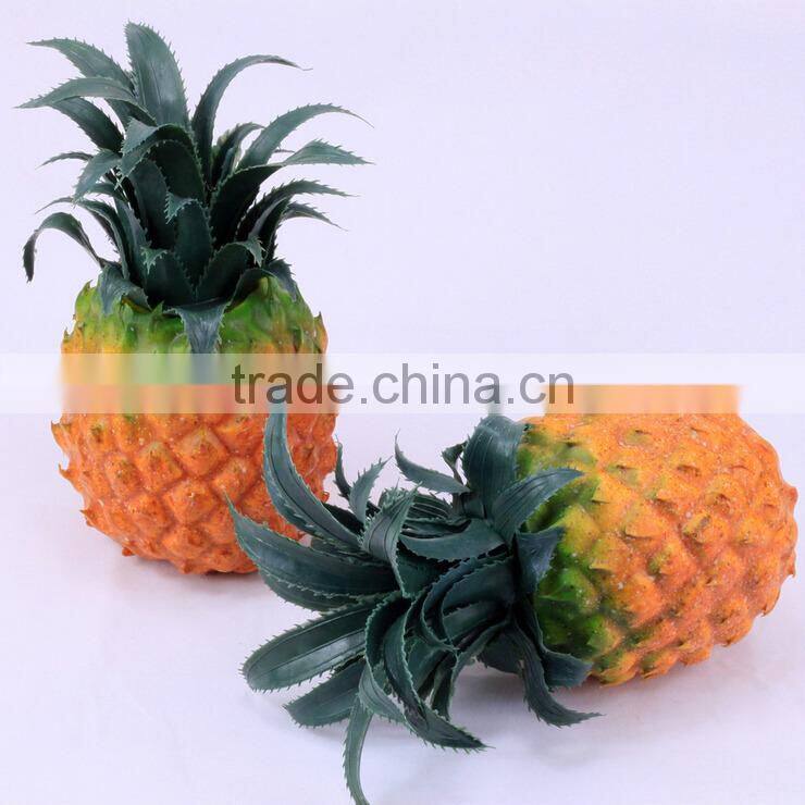 Decorative wholesale artificial fruit fake pineapple /Custom styrofoam fake pineapple for home deco