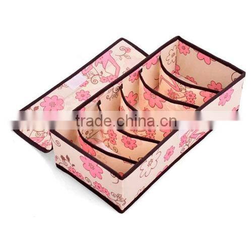 Laminated Nonwoven Floral Print Bra Organizer Set with 3 pcs (BMZ009)