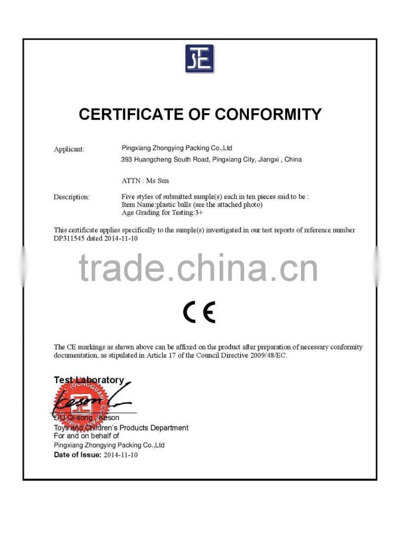 Smooth and Safe Children Plastic Sponge Foam Ball(50.60mm)