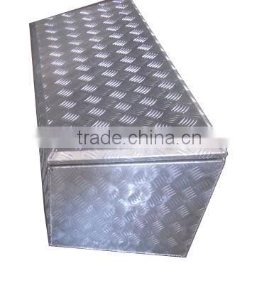 2.5MM CHECKER PLATE ALUMINIUM TOOL BOX 1230x500x510mm