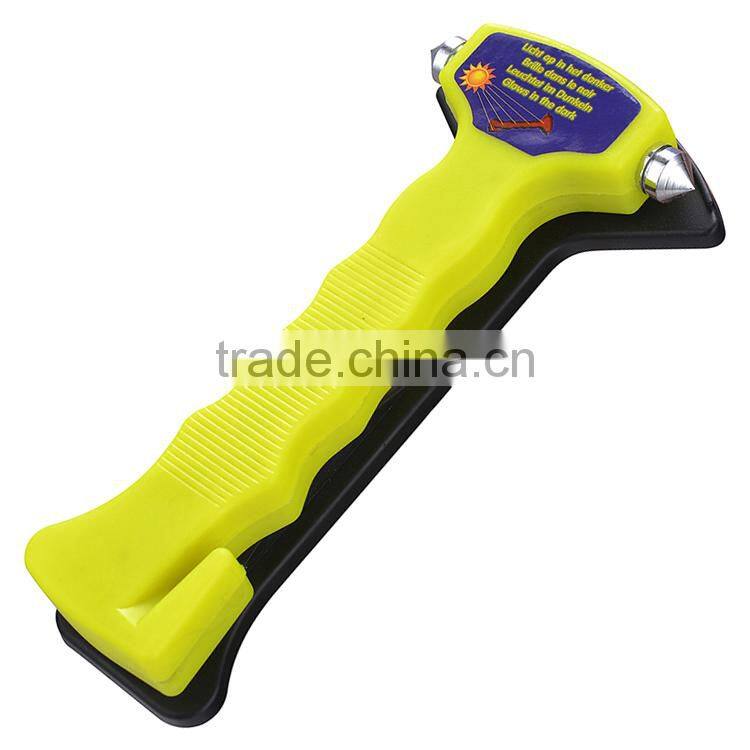 Safety hammer with noctilucence auto seatbelt cutter glass window punch breaker