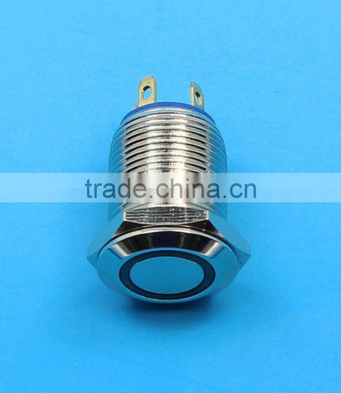 12mm waterproof metal push button switch