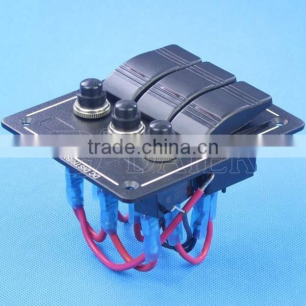 Rocker Switch Type USB Socket With 12V LED Lamp