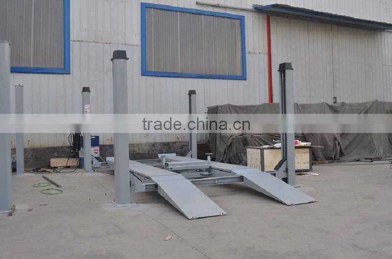 CE Approved Four Post Car Alignment Lift 4T Load