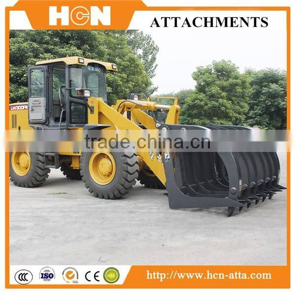 HCN brand BM08 series hydraulic root grapple for loaders