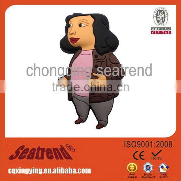 Gold supplier high quality customized cheap lovely polyresin magnet for alibaba