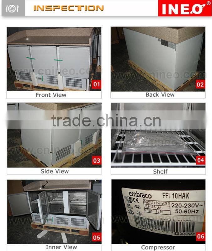 Marble Refrigerated Pizza Counter/Restaurant Counter Refrigerator/Counter Depth Refrigerator