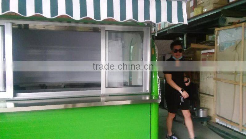 2016 hot sale food cart, mobile food cart for slush machine,bbq food cart for sale (ZQW-C2)