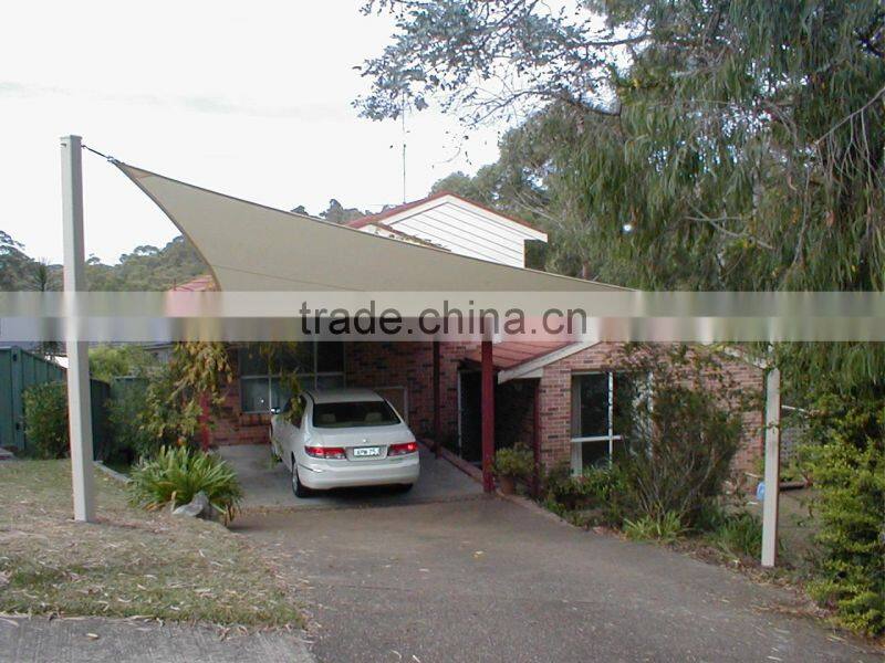 100%HDPE Shengzhou Zhejiang durable Cheap colourful Home Garden Outdoor Sun Shade sail carport with Sun UV protection
