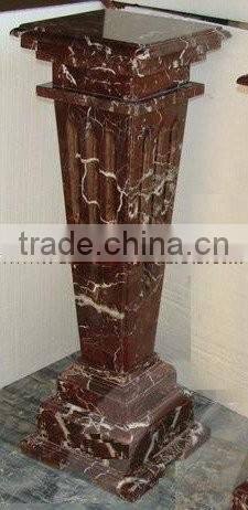 NATURAL RED ZEBRA MARBLE PEDESTALS