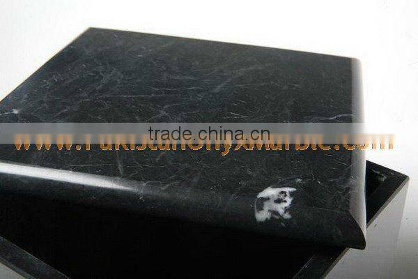 POLISHED MARBLE STONE/JET BLACK MARBLE URNS