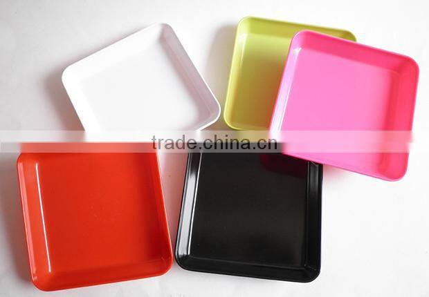 Cheap garden colorful plasitc square flower pot saucer