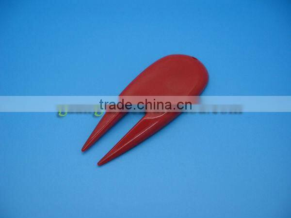 Red Golf Divot Tool of polylactide pla Material -- 100%biodegradable eco-friendly