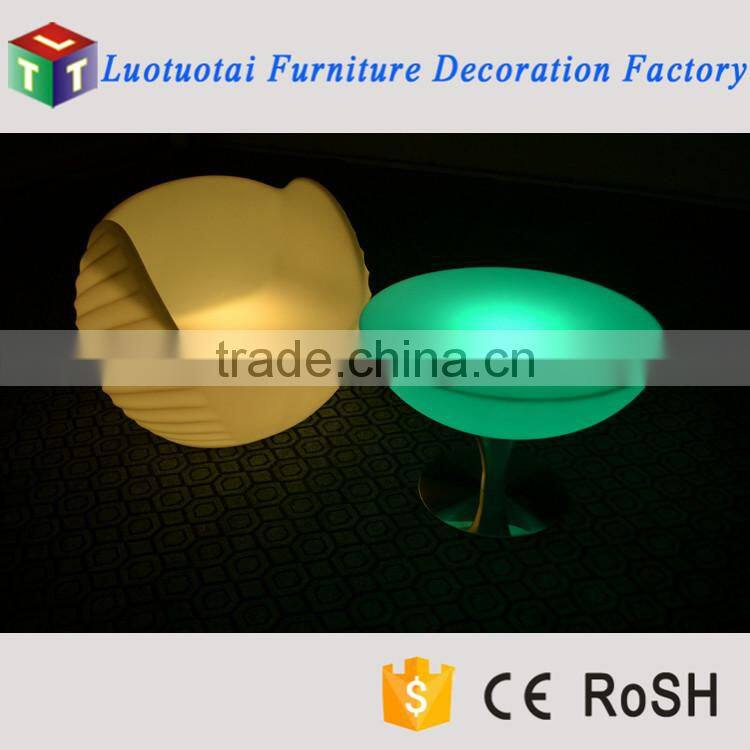 Unique design LED conch shaped sofa luminous shell LED sofa for sale