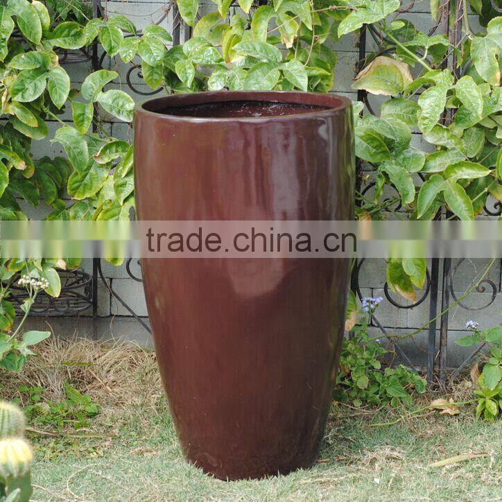 Fiberglass Garden Round Flower Planter