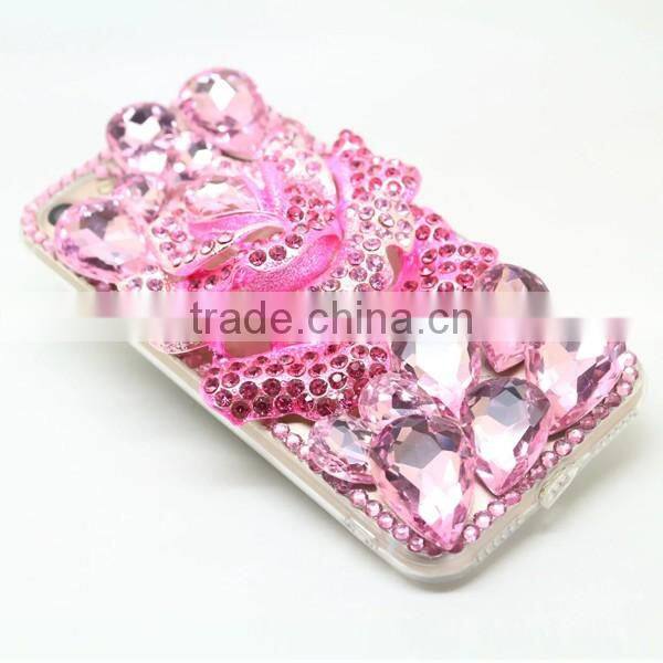 pc + tpu phone case diamond sticker phone shell for iphone 7