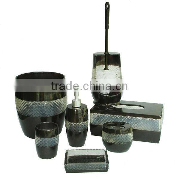 Transparent resin eco-friendly bath product hotel balfour bathroom accessories from manufacture