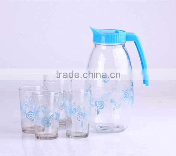 OEM glass juice container,glass pitcher