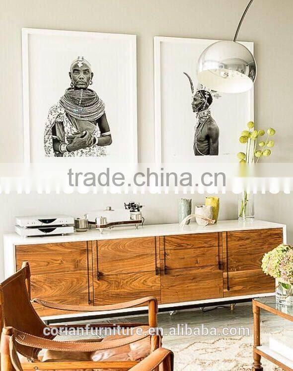 Stylish design solid wood acrylic solid surface corian home hotel side cabinet