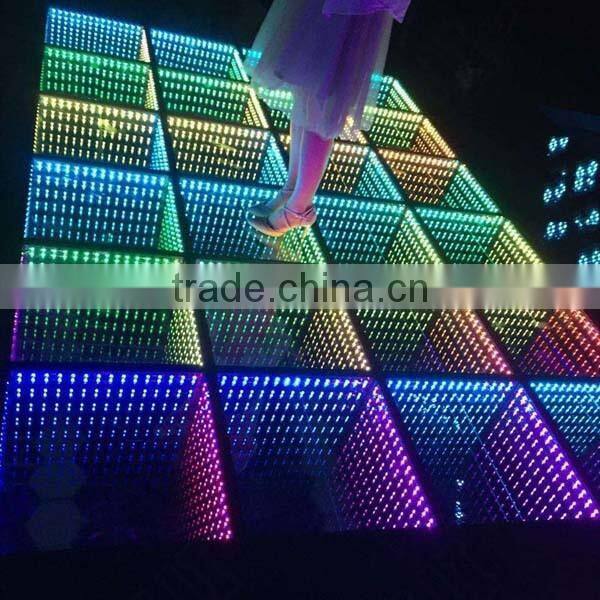 popular led 3D stage dance floors with controller for Party event