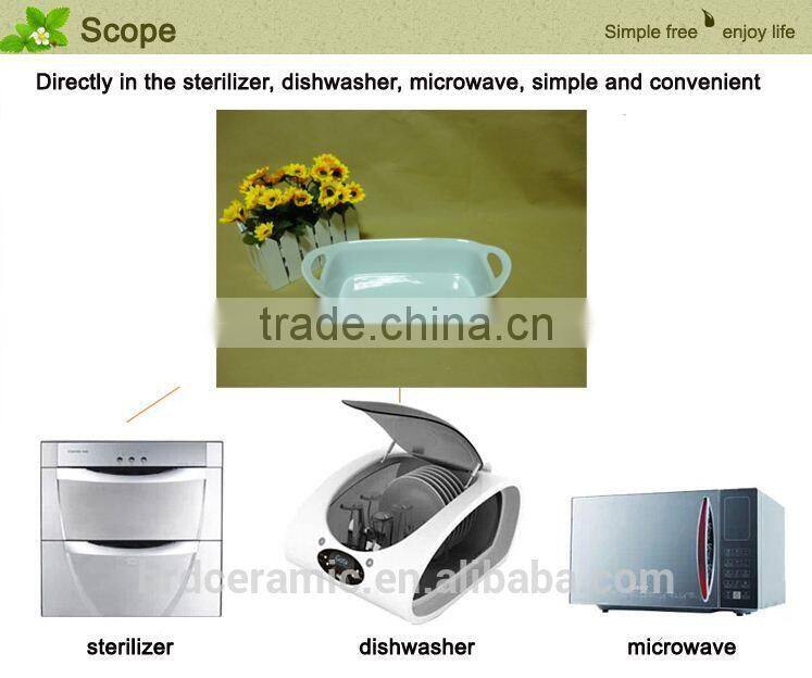 White Square heat resistant ceramic bakeware
