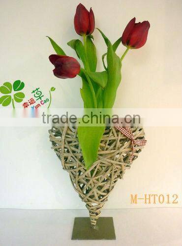 Christmas wicker hearts hanging gift pendants