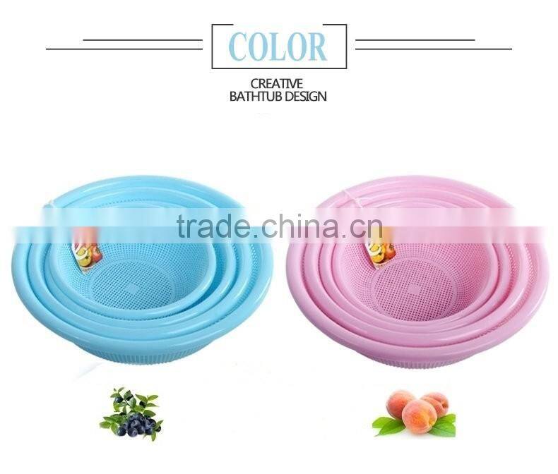 emc Fruit and vegetable cleaning basket fruit and vegatables(set of 4)draining plastic basket