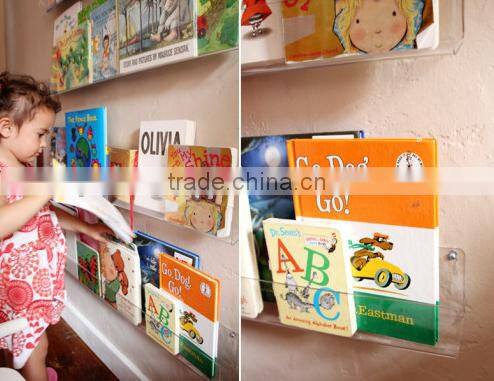 China Facrory Acrylic kindergarten kids movable learning bookshelf