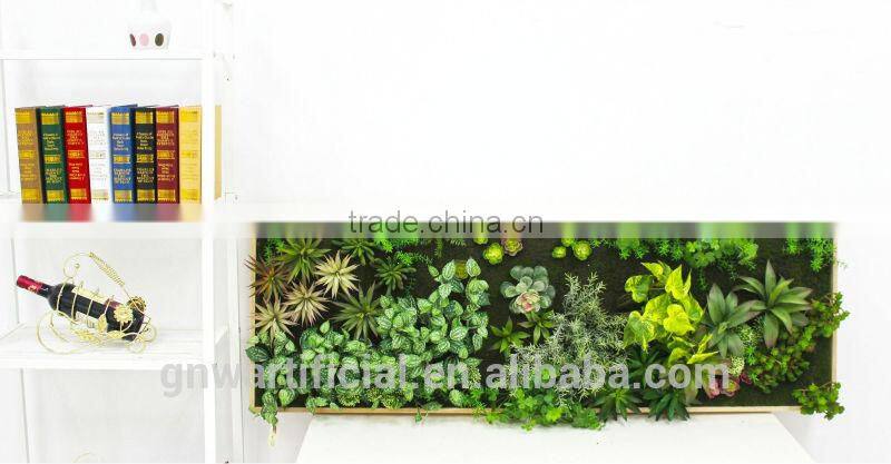 GNW GLW077 Artificial Green Plastic Plants Fake Vertical Garden Living Wall indoor landscaping