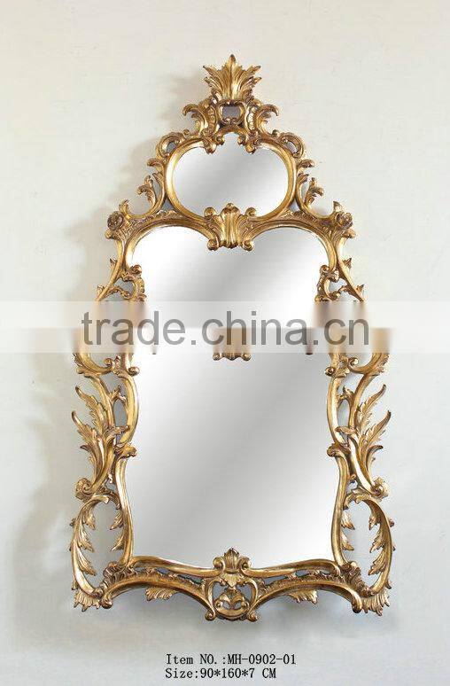 Living Room Furniture Set Classical Marble Top Console Table With Framed Mirror