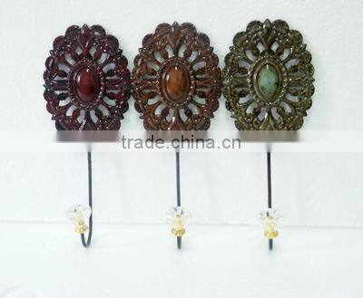 2011 iron medallion wall decoration with hook