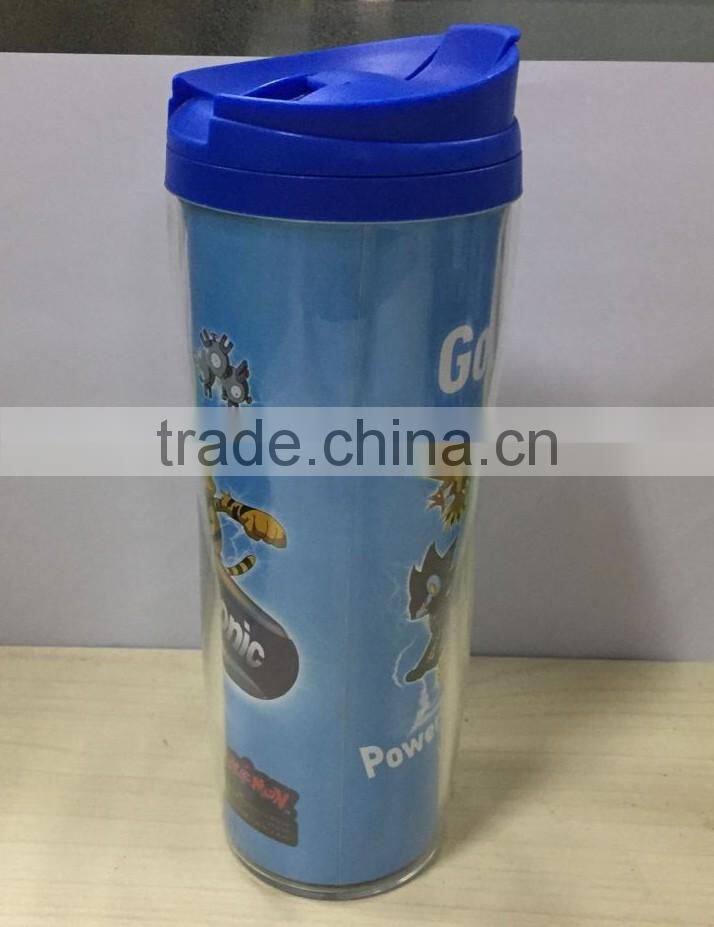 450ml Double Wall magic hard Plastic tumbler Cup