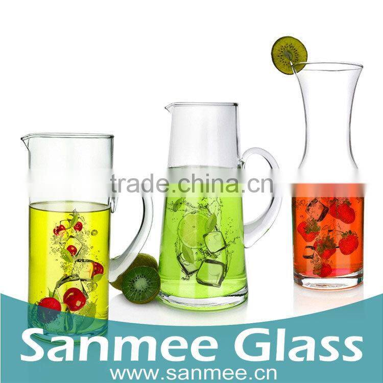 1300ml hot sale crystal glass pitcher,fruit pitcher