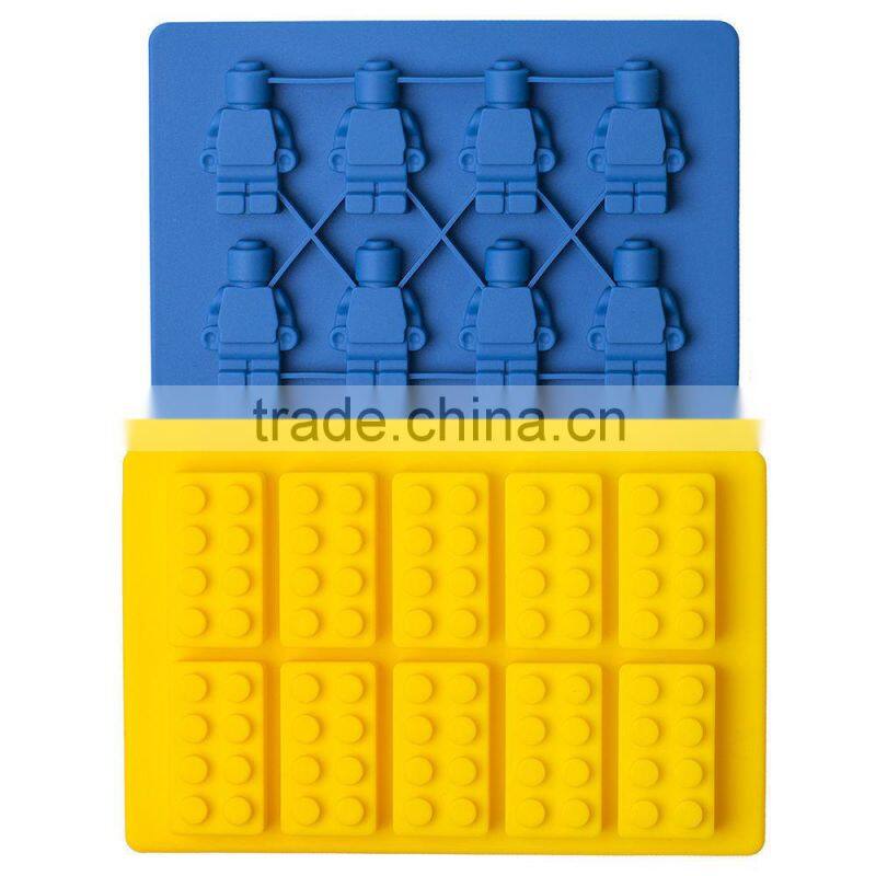Silicone Lego molds for making candles, candy, soaps and ice cubes